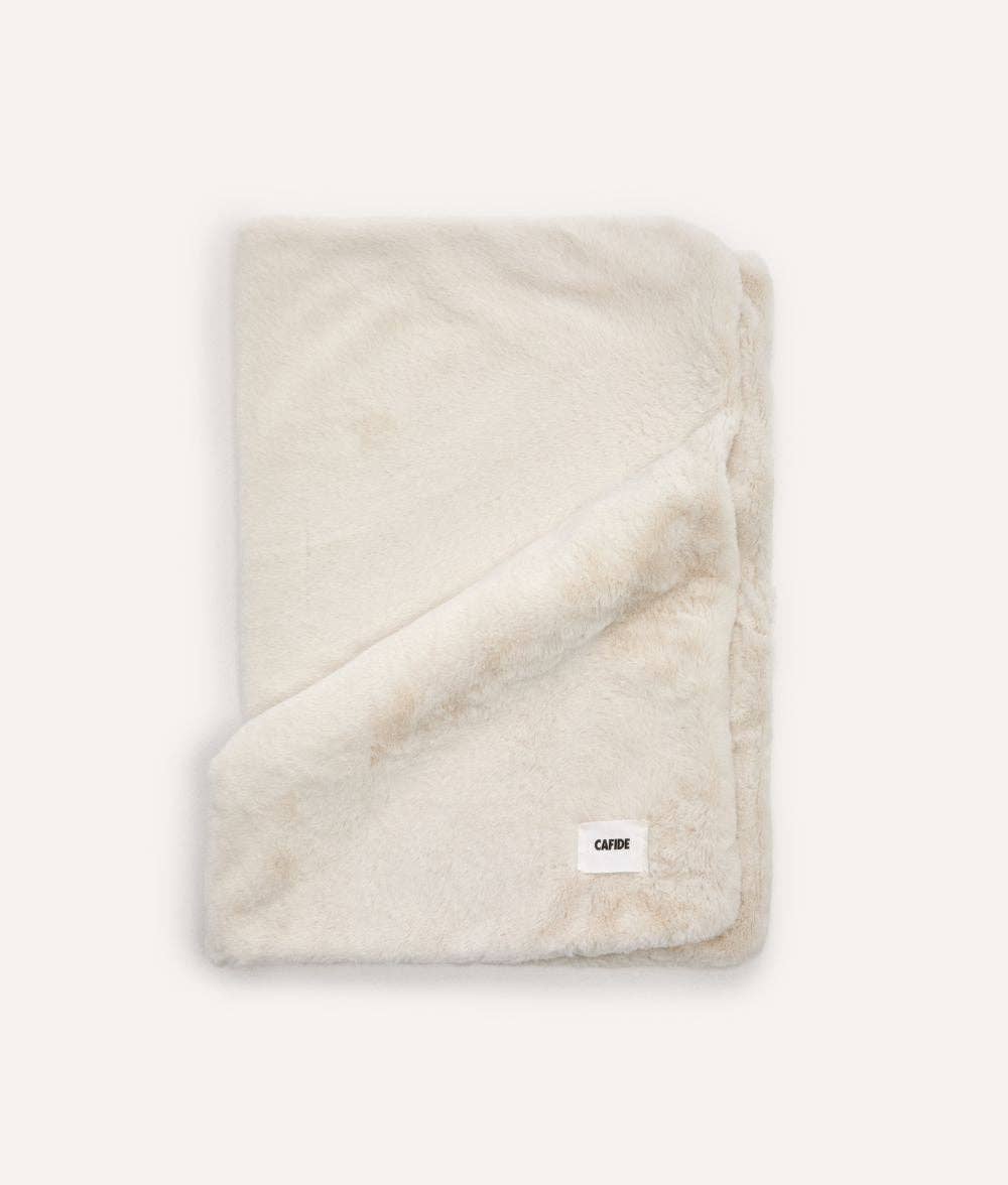 Couverture pour chien effet poil beige clair, Toia
