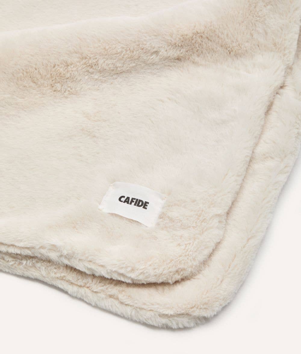 Couverture pour chien effet poil beige clair, Toia