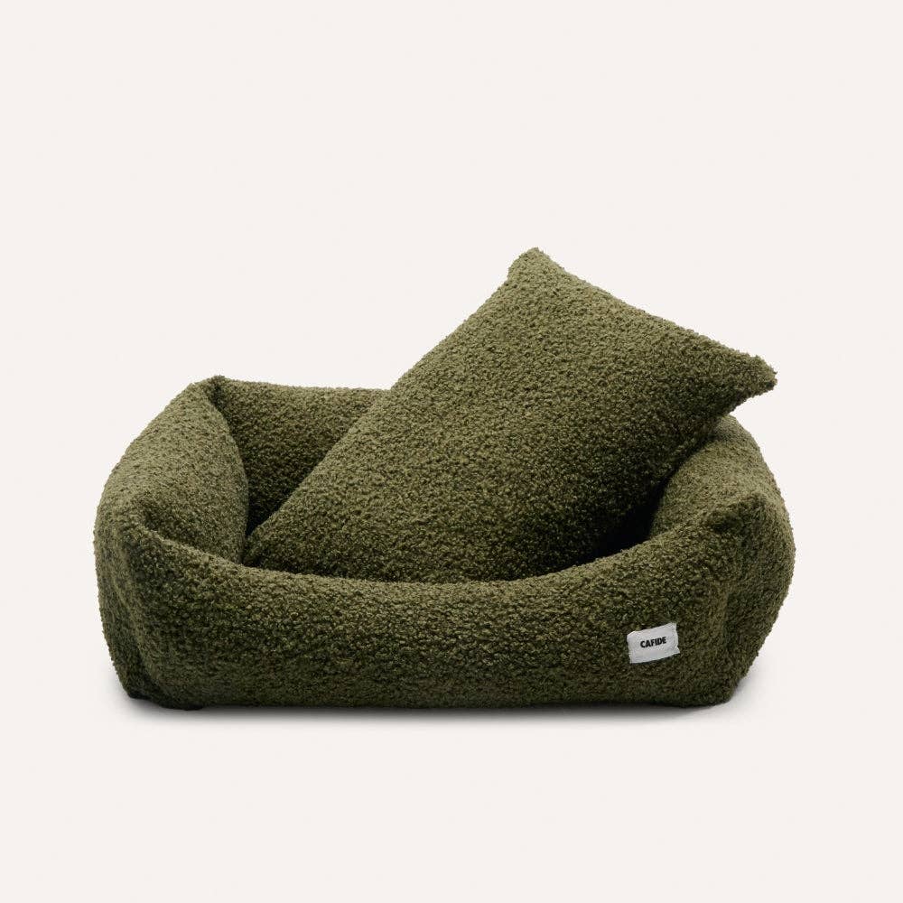 Lit pour chien en bouclette vert, Snozy