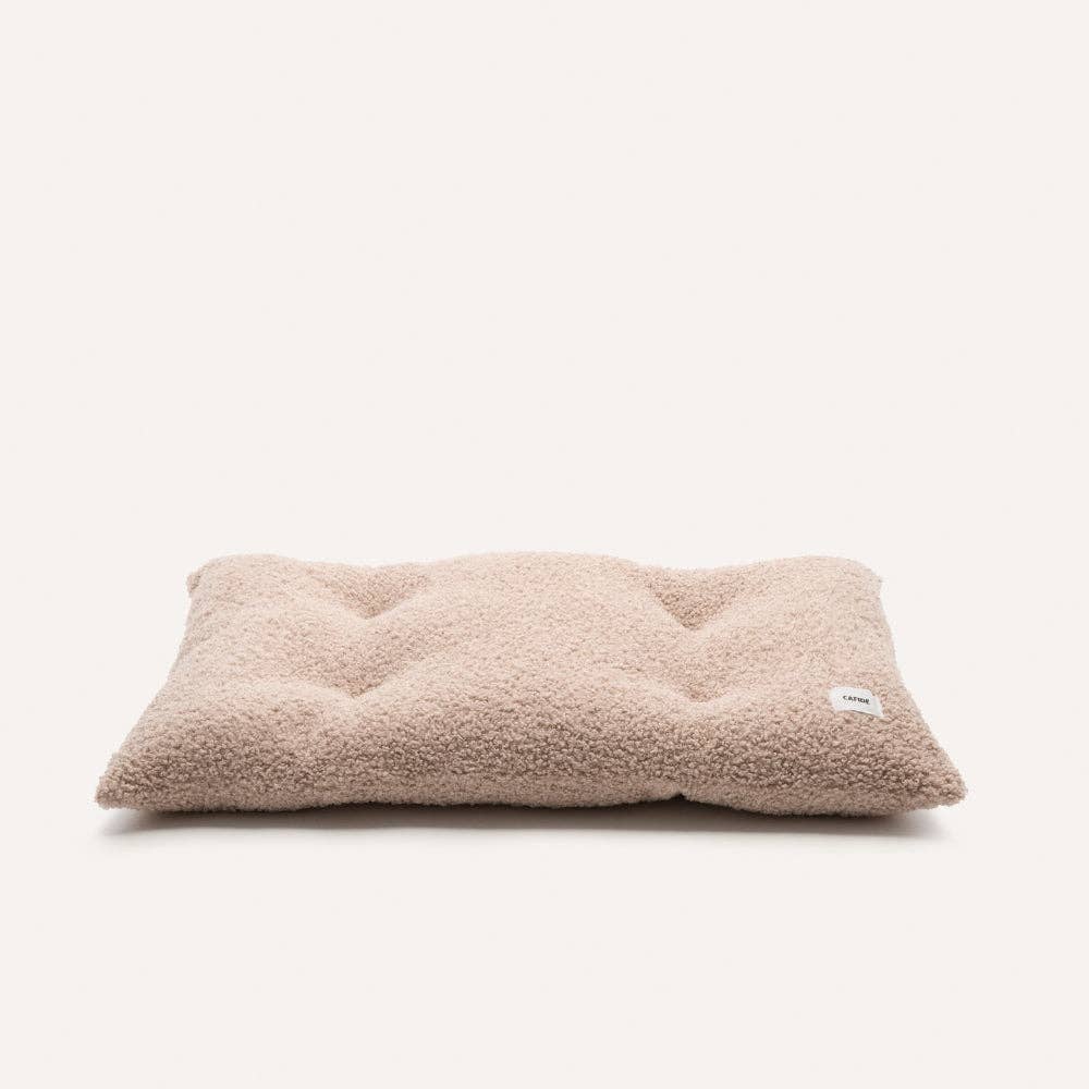 Coussin pour chien en bouclette beige, Bela
