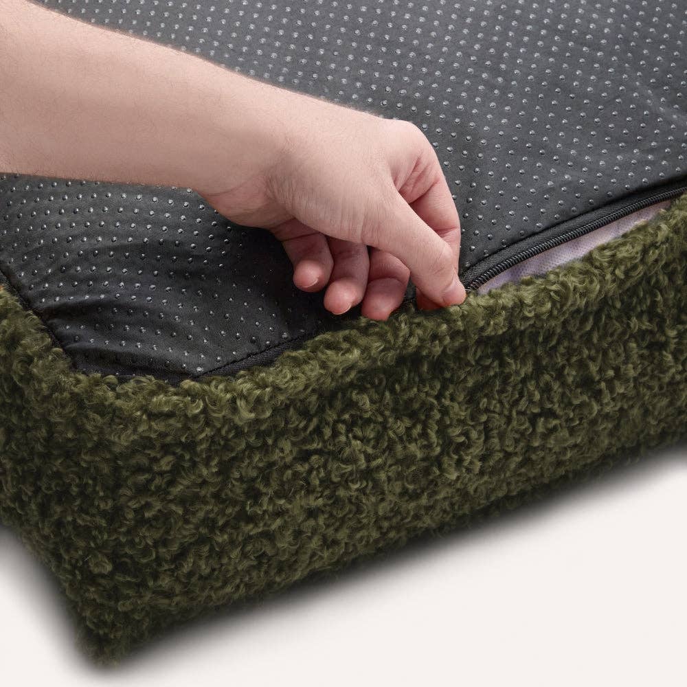 Lit pour chien en effet bouclette vert, Cuadra