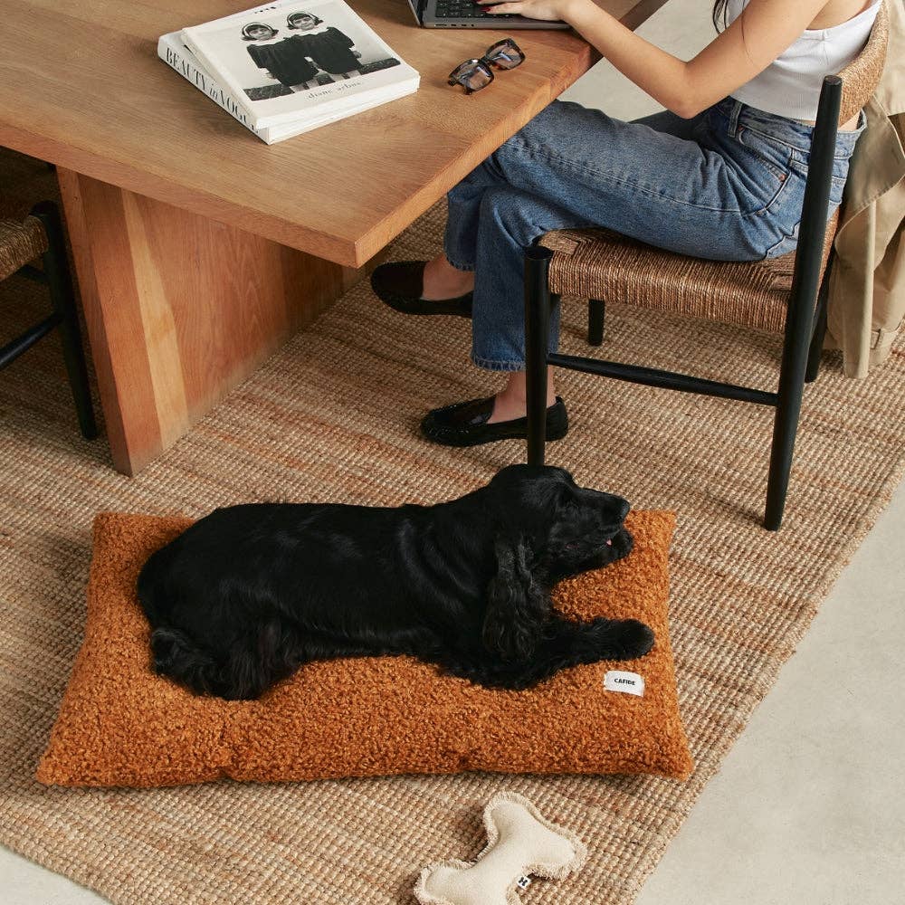 Coussin pour chien bouclette moutarde, Bela