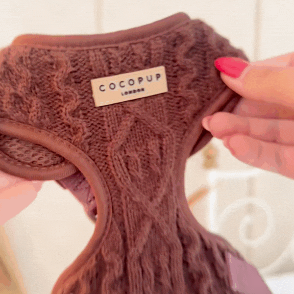 Harnais de cou ajustable en tricot torsadé - Hot Coco