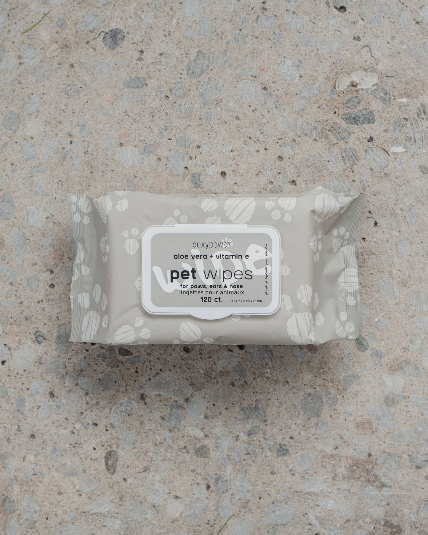 Lingettes Nettoyantes pour Animaux dans un Sac Refermable - Aloe Vera & Vitamine E