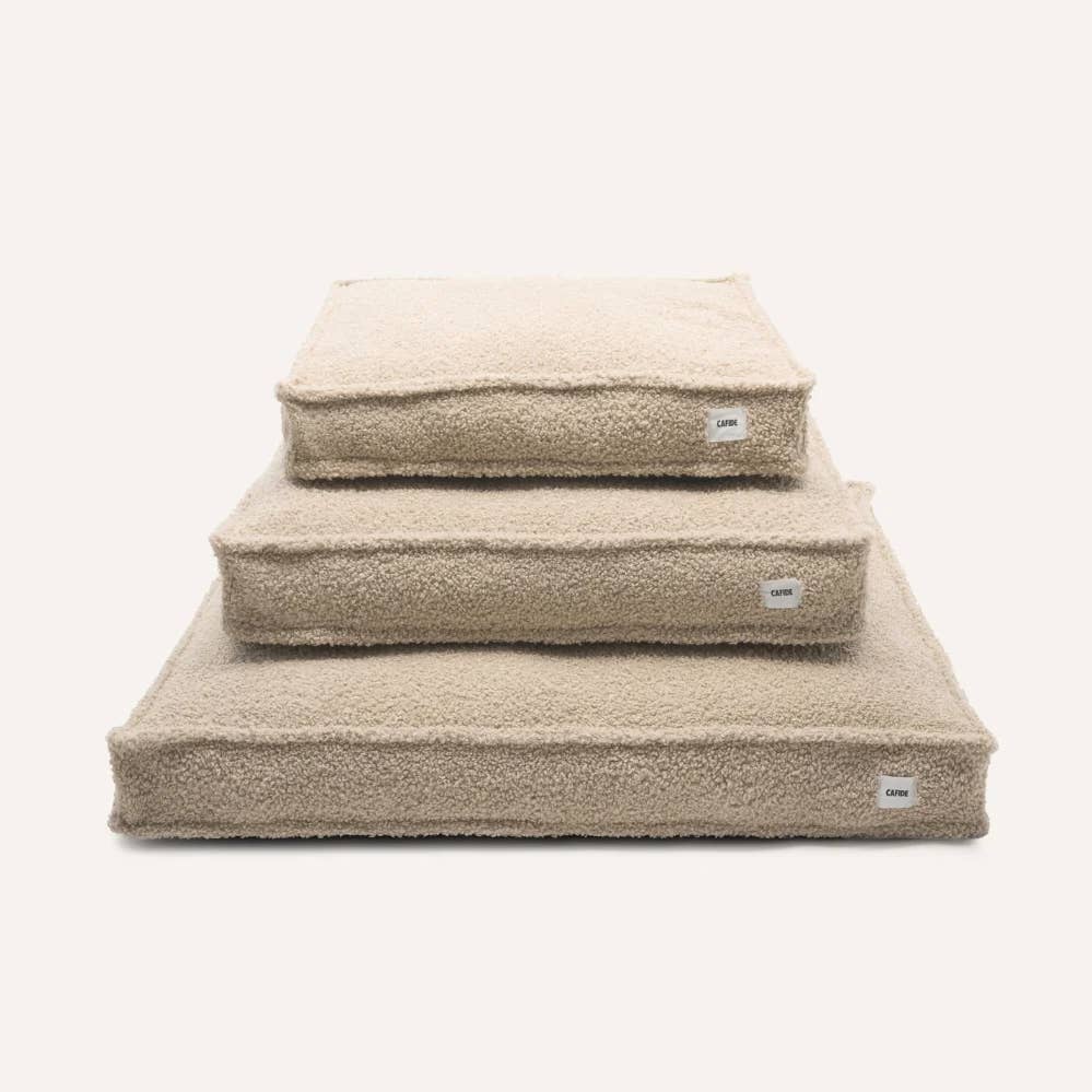 Lit pour chien en effet bouclette beige, Cuadra