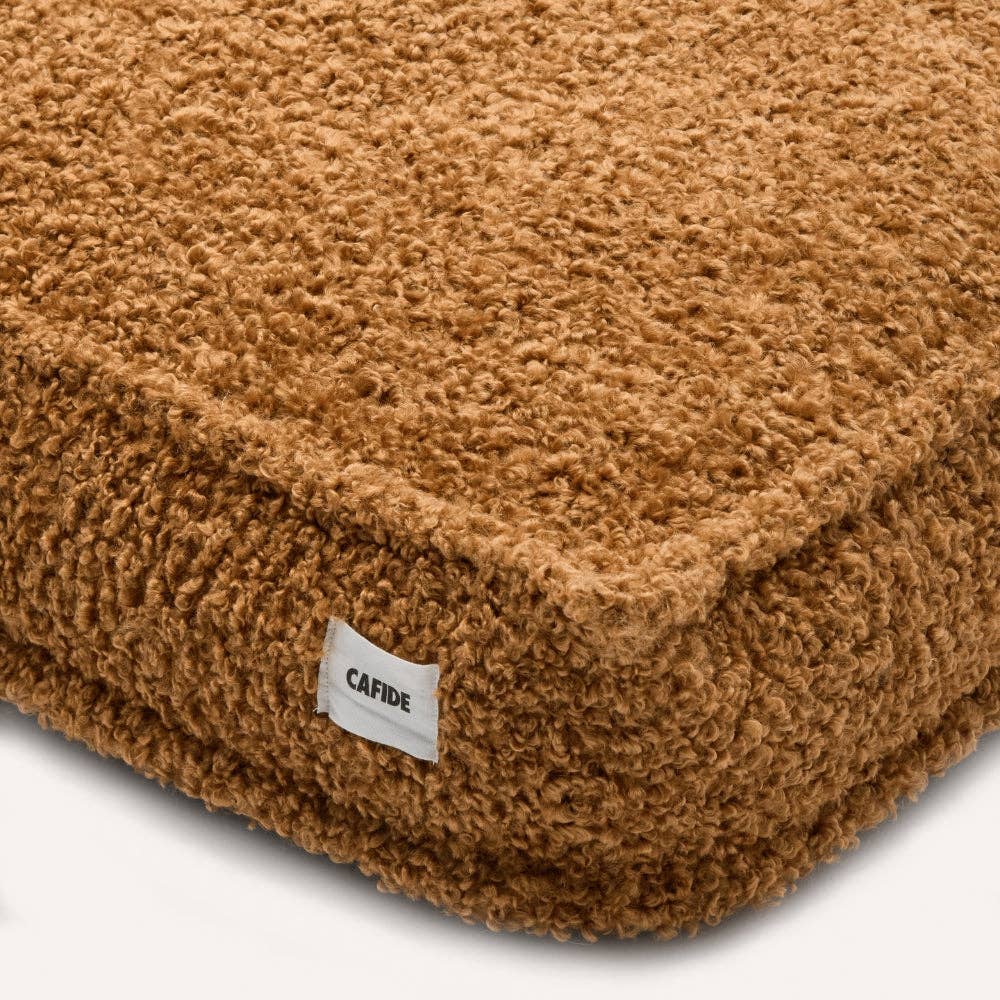 Lit pour chien en effet bouclette moutarde, Cuadra