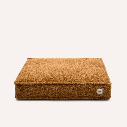 Lit pour chien en effet bouclette moutarde, Cuadra
